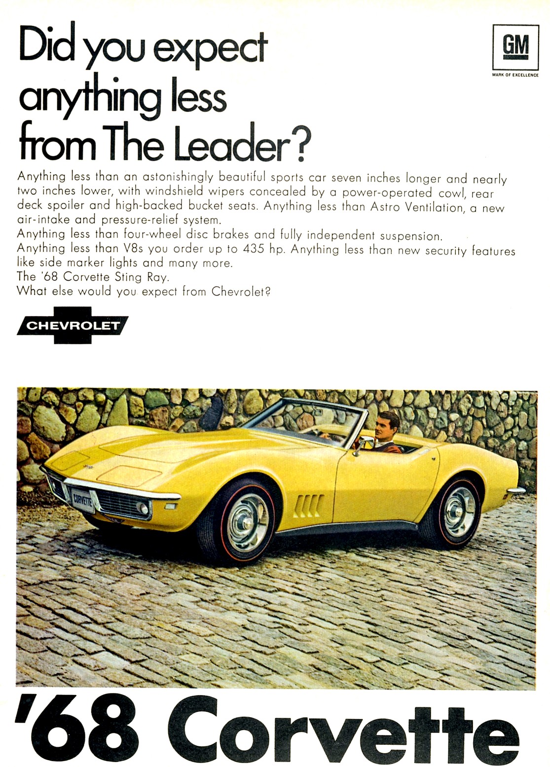 1968 Chevrolet Corvette Advertising